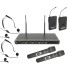 Chord NU4-C Quad UHF Wireless Microphone System (2x Handheld & 2x Beltpack)