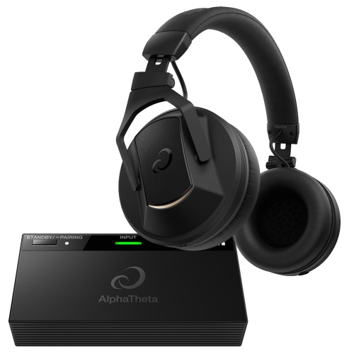 AlphaTheta HDJ-F10-TX Ultra-Low Latency Bluetooth DJ Headphones + HP-TX01 SonicLink Transmitter