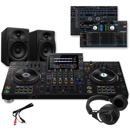 AlphaTheta XDJ-AZ DJ Controller, DM-40D Speakers + HDJ-F10 Headphones Bundle Deal