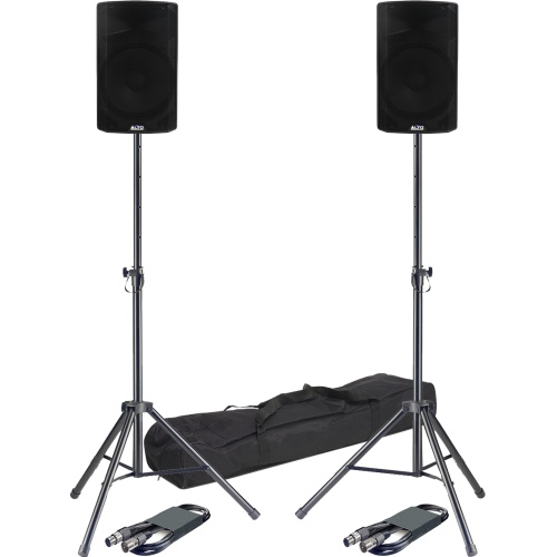 Alto TX410, 10'' Active PA Speakers with Bluetooth + Tripod Stands & Leads Bundle