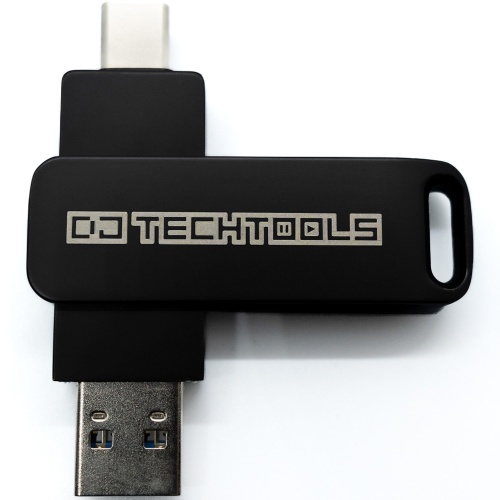 DJ Tech Tools, Chroma Drive, 128GB Dual USB-A or USB-C (Black)