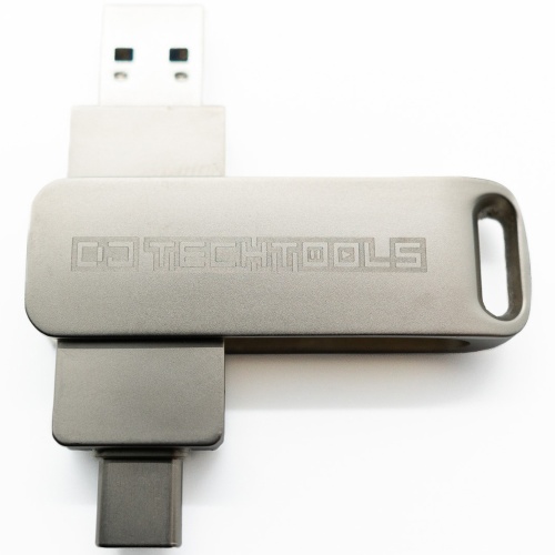 DJ Tech Tools, Chroma Drive, 128GB Dual USB-A or USB-C (Chrome)