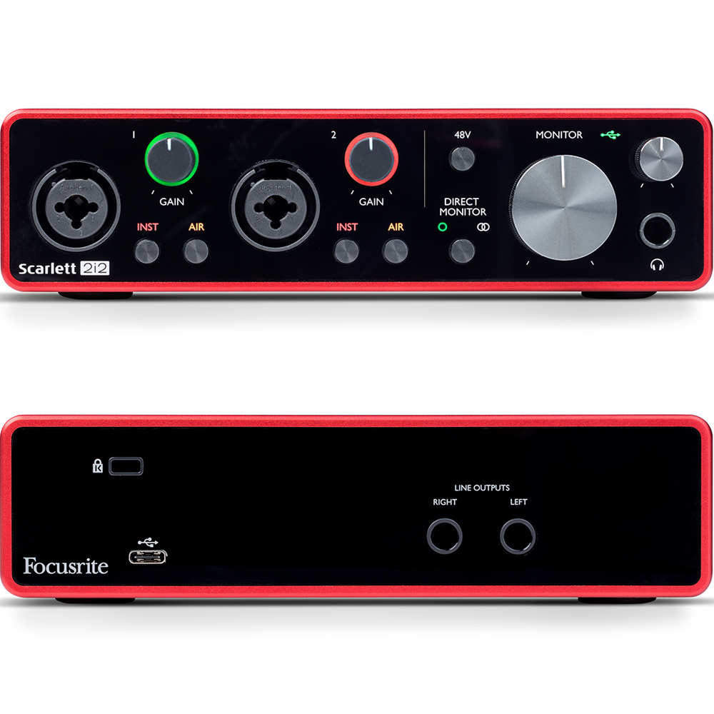 Yamaha HS5 Monitores de Estudio con Paquete de grabación Focusrite Studio  2i2 – Hooli