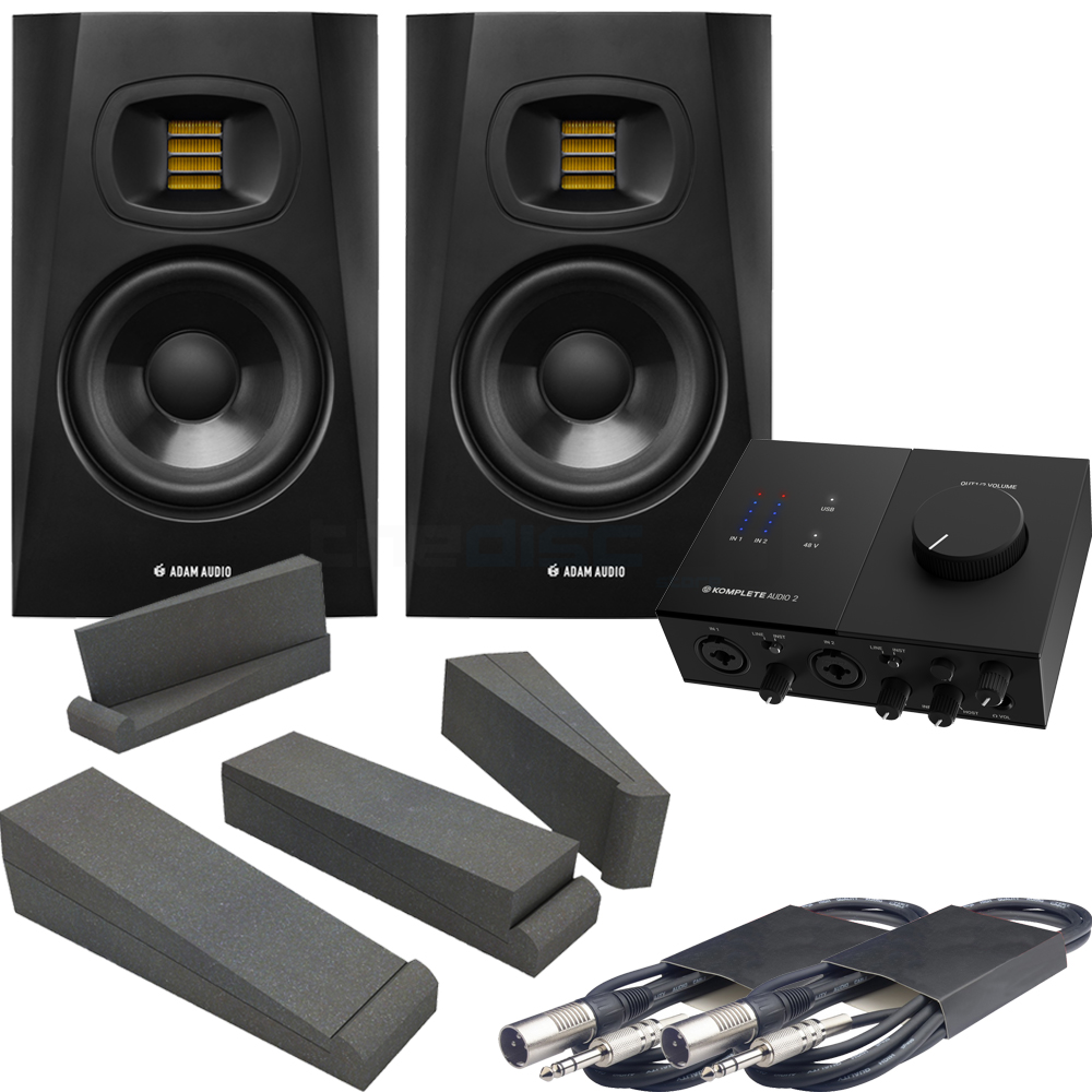 Monitors　Audio　T5V　DJ　The　NI　Audio　(Pair)　Store　Leads　Disc　2,　Studio　Adam　Pads