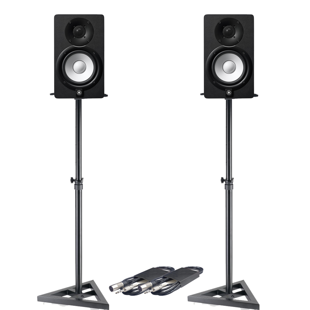 Yamaha HS5 Black Stands  Leads The Disc DJ Store