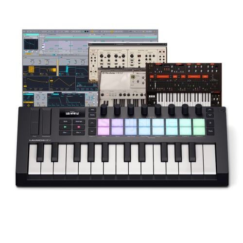 Novation Launchkey Mini-25 MK4, MIDI Keyboard Controller & Software Bundle Inc. Komplete 15 Select