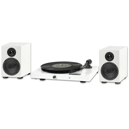 Pro-Ject Juke Box E1 HiFi Set, Audiophile Turntable & Speakers (White)