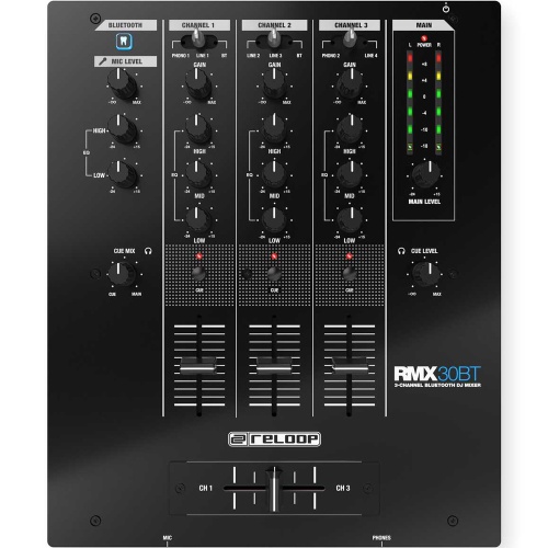 Reloop RMX-30 BT, 3-Channel Bluetooth DJ Mixer