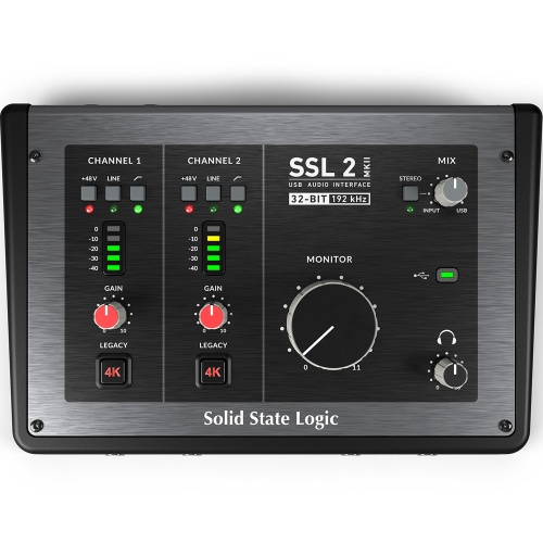 Solid State Logic SSL 2 MKII, 32-Bit 2-In / 2-Out Audio Interface & Software Bundle