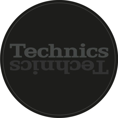 Magma Technics 12'' Slipmats, Duplex 7, Grey Mirror on Black (Pair)